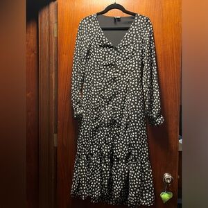 Black floral maxi dress